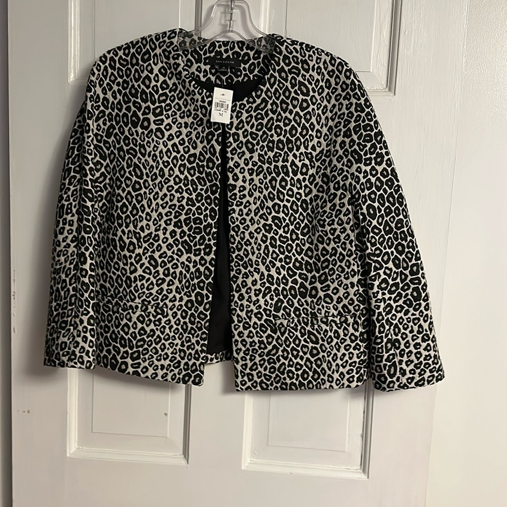 Ann Taylor Jacquard Swing Blazer